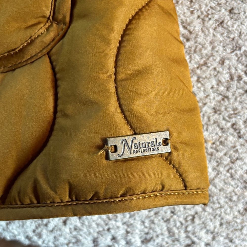 Natural Reflections Mustard Quilted Vest - Picture 8 of 10